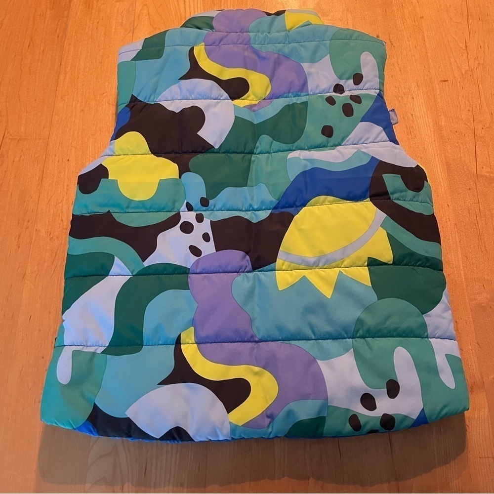 Crayola kids puff reversible vest multi and a solid blue - Picture 4 of 7